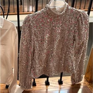 Sanctuary sequin champagne XS blouse